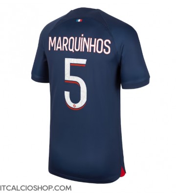Paris Saint-Germain Marquinhos #5 Prima Maglia 2023-24 Manica Corta
